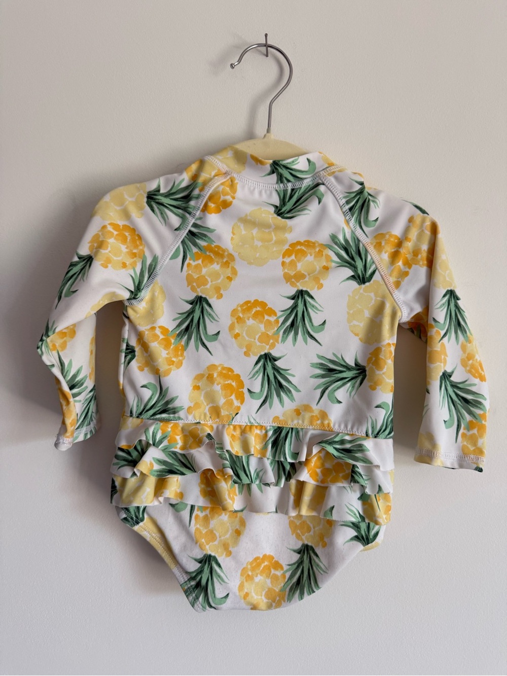 Baby NWOT 6-12mo Long-Sleeve Pineapple Rash Guard Swimsuit - Picture 2 of 6